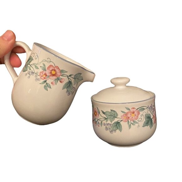 Vintage Ranmaru Mervyns Kensington Sugar and Cream Dish 4940 - Picture 2 of 16